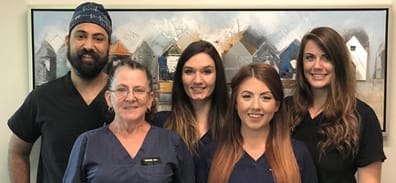 Greeting patients coming to Dr. Arora's office!